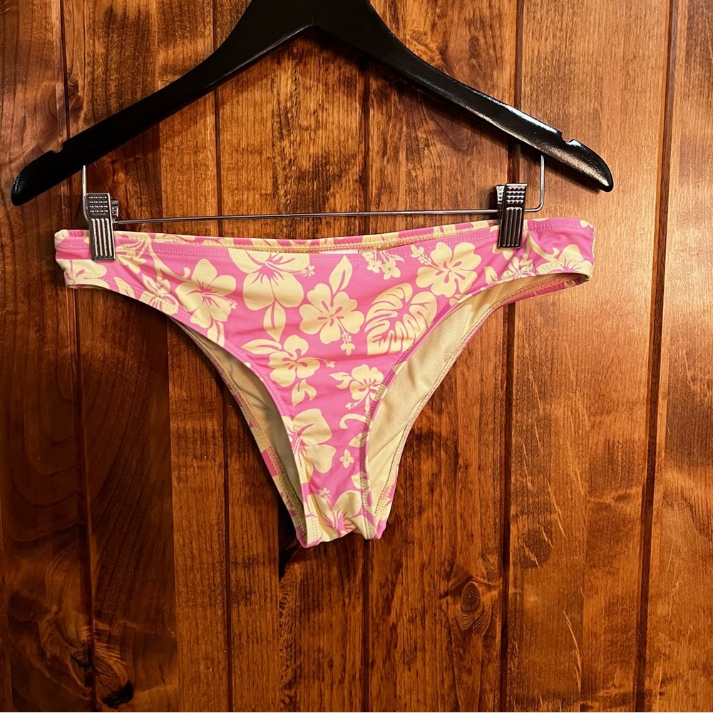 Hobie pink and yellow bikini top.